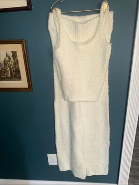 SKIMS Cream Cozy knit set